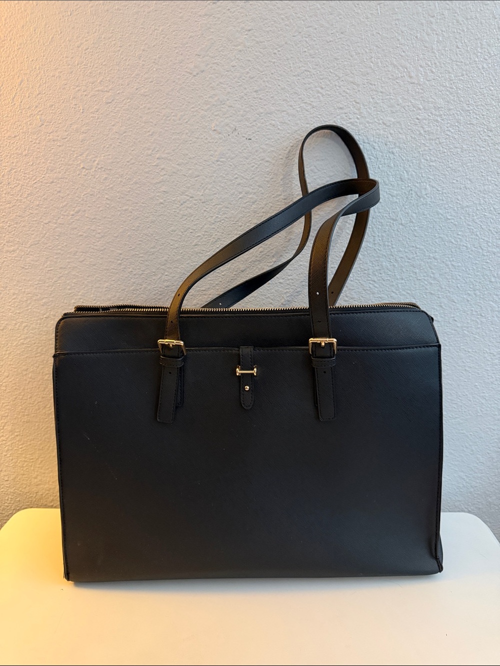 Women’s Black Work Tote Bag 3-Pc Set | Laptop Office Shoulder Bag + Wallet